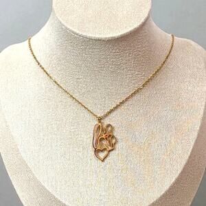 Mother Holding Baby Pendant Necklace